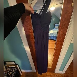 David’s Bridal purple one-shoulder formal dress